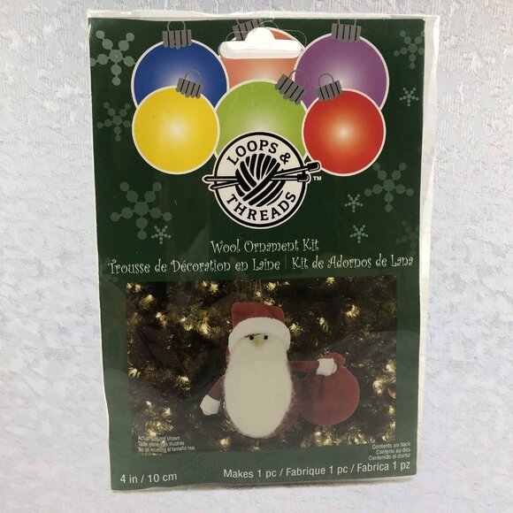Loops & Threads Needle Felting Wool Ornament Kits – Santa & Christmas Tree NWT - Picture 3 of 14